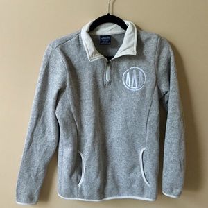 Tri Delta (officially apparel) grey quarter zip